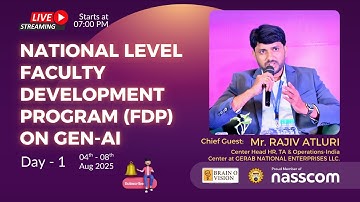DAY-1 National-Level Faculty Development Program on GENERATIVE AI (FDP)