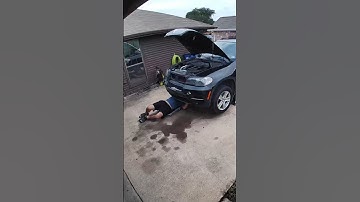 CAR "FALLS" OFF JACK STANDS #mechanic #bmw #shorts