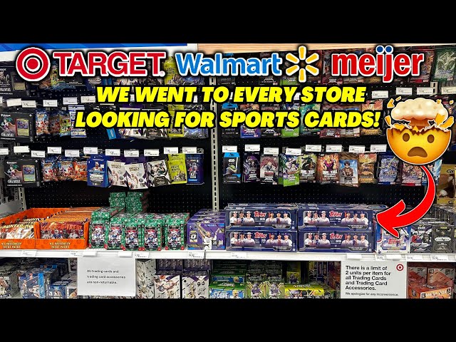 we buy sports cards & pokémon WE WENT TO EVERY STORE LOOKING FOR SPORTS CARDS ON THIS CARD HUNTING  TRIP!🤯🔥