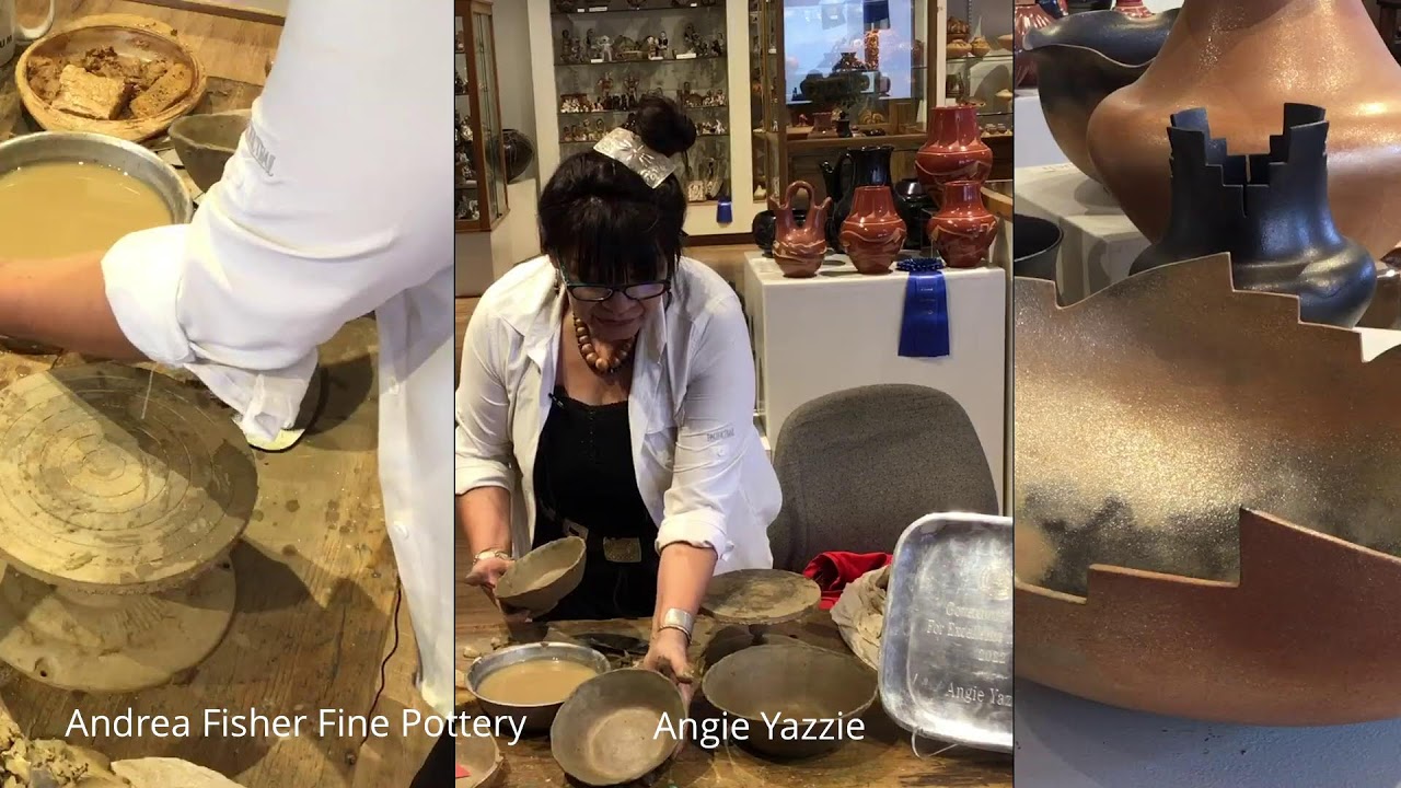 Демонстрация изготовления традиционной слюдяной керамики племени Таос-Пуэбло от Энджи Яззи