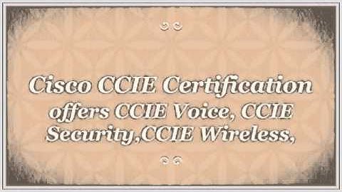 Cisco CCIE Certification l presidential training com