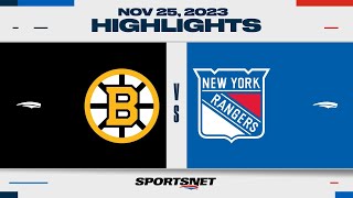 NHL Highlights | Bruins vs. Rangers  November 25, 2023