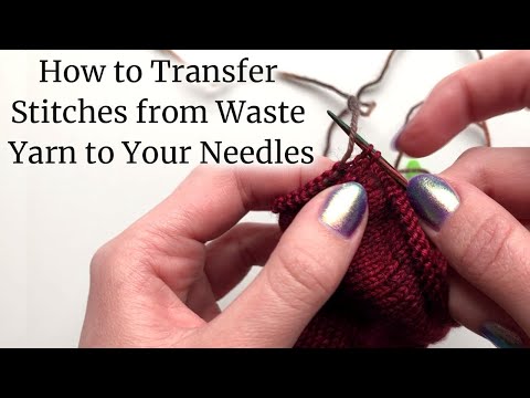 How to Transfer Stitches from Waste Yarn to Your Needles | Lucinda Makes