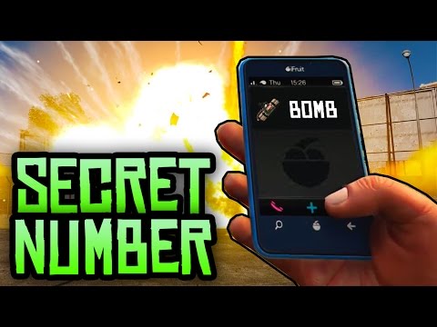GTA 5 Easter Eggs - SECRET PHONE NUMBER BOMB! (GTA 5 Secret Black Cellphone Easter Egg)
