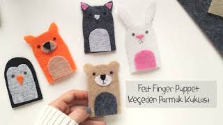 Basit ve hızlı bir Keçeden Parmak Kuklası projesi - Simple Felt Finger Puppet DIY