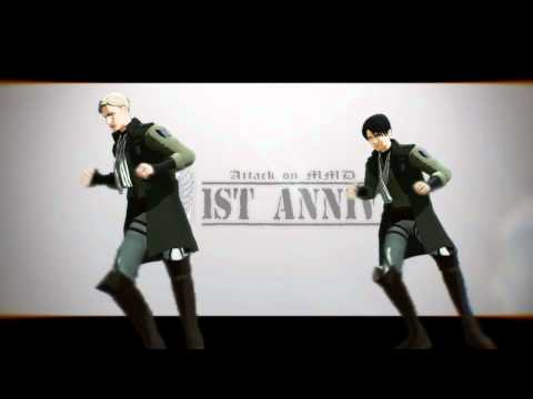 【進撃のMMD】団長兵長の反撃他（自作モデル)