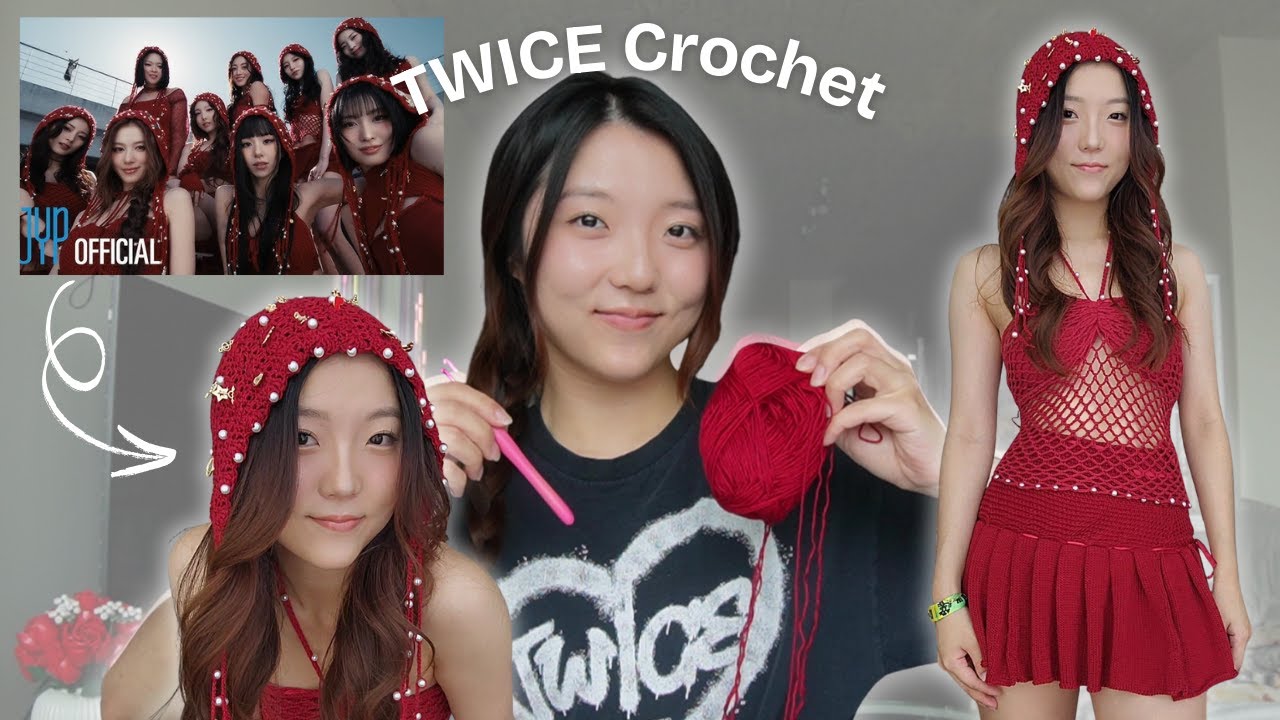 Crocheting/ knitting an entire outfit in one week to see Twice at Lollapalooza | Hooked (vlog)