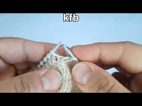 How to make kfb (knit front and back) increase in knitting.
