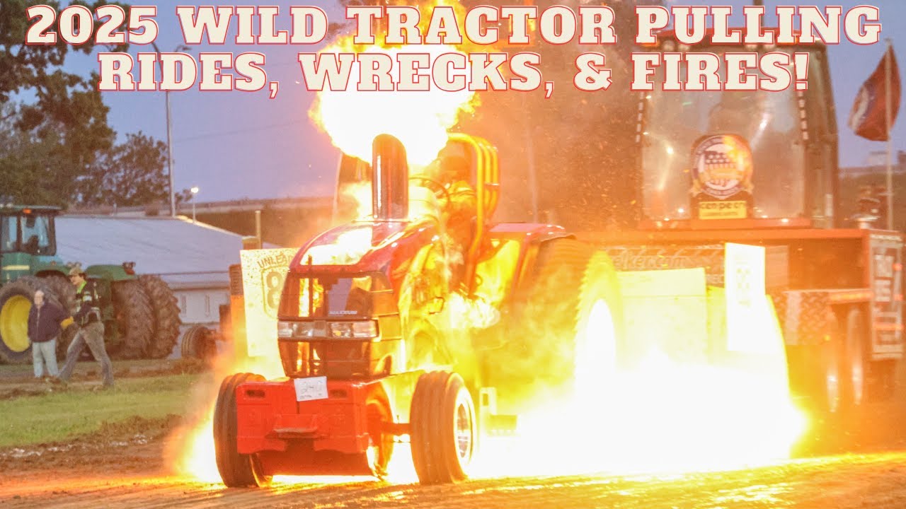 Дикие тракторные гонки 2025 года: аварии, пожары и катастрофы!