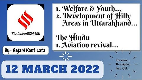 12th March 2022 | Gargi Classes Indian Express Editorial Analysis/Discussion | Rajani Kant Lata