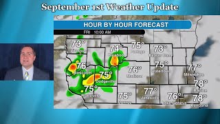Thursday, September 1 weather update for southern Wisconsin