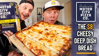 Eating Motor City Pizza Co.&#39;s 5 Cheese Bread | *The Best Cheesy Bread At Your Grocery Store*