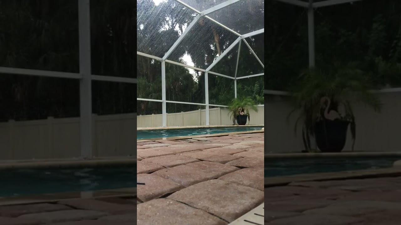 Jumping in the pool with regular clothes on