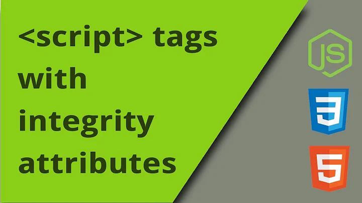 Script tags with integrity attributes
