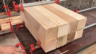 Creating a Robust and Functional Furniture Ensemble from Pallet Wood. Woodworking Skill