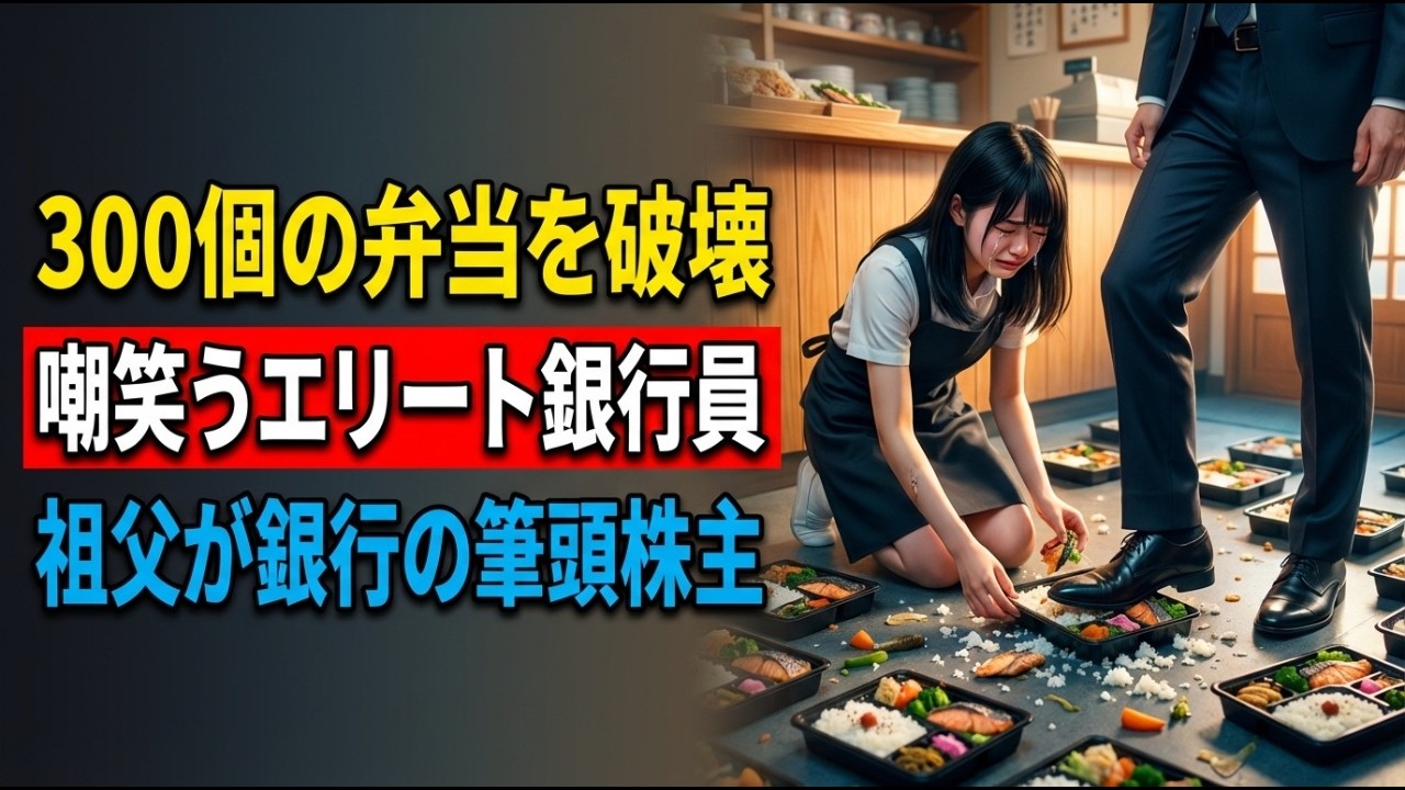 「ガキのゴミ弁当屋など潰れろ！300食キャンセル」手伝った親友と18歳店主の弁当屋を見下す銀行員―常連老婆が＂かつての金融界の怪物＂へ放つたった一本の電話で…役員驚愕！店前で土下座#泣ける話 #感動