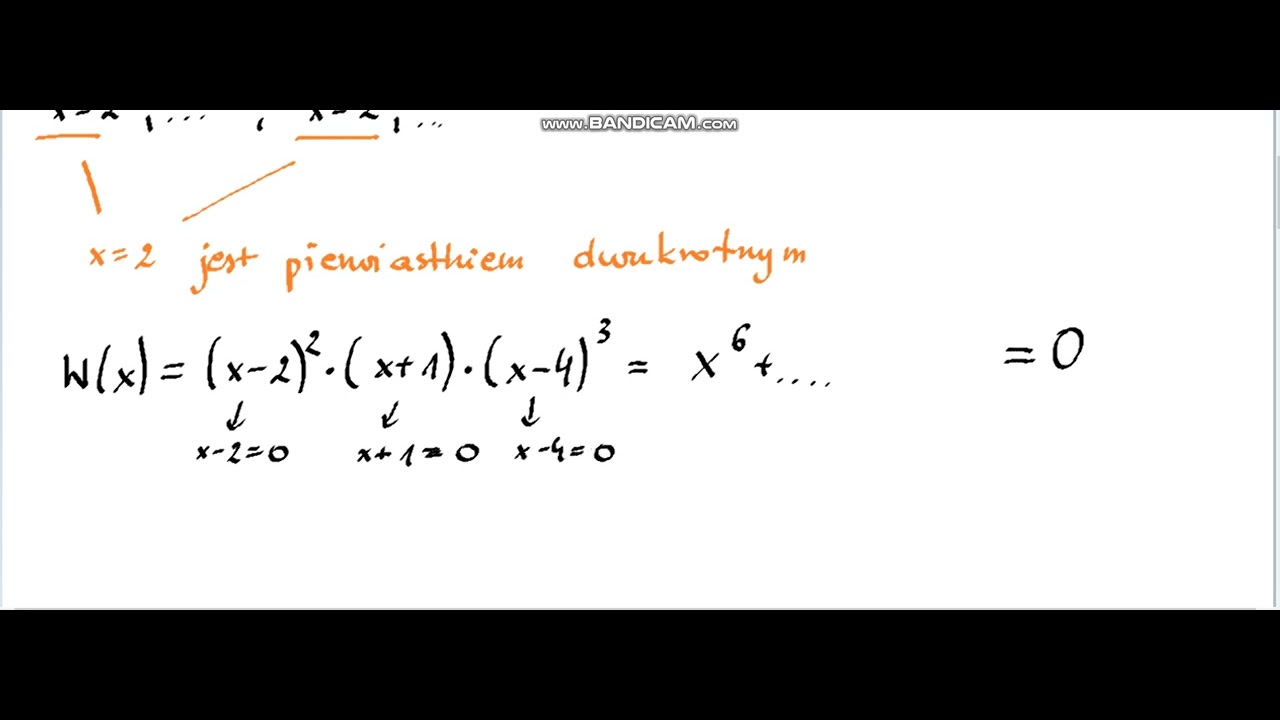krotność pierwiastka wielomianu i jaki ma wpływ na szkicowanie wykresu - krótkie omówienie