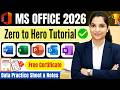 ✅MS Office Zero to Hero Tutorial 2026 | Word, Excel, PowerPoint, Outlook & OneNote
