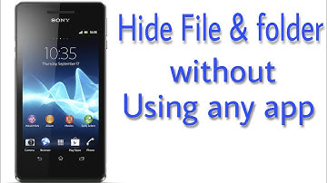 How to Hide File & folder  without using any app with tech trick