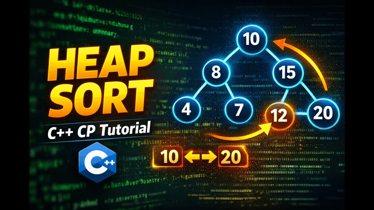 Heap Sort in C++ Explained Simply 🔥 | Competitive Programming Tutorial ...