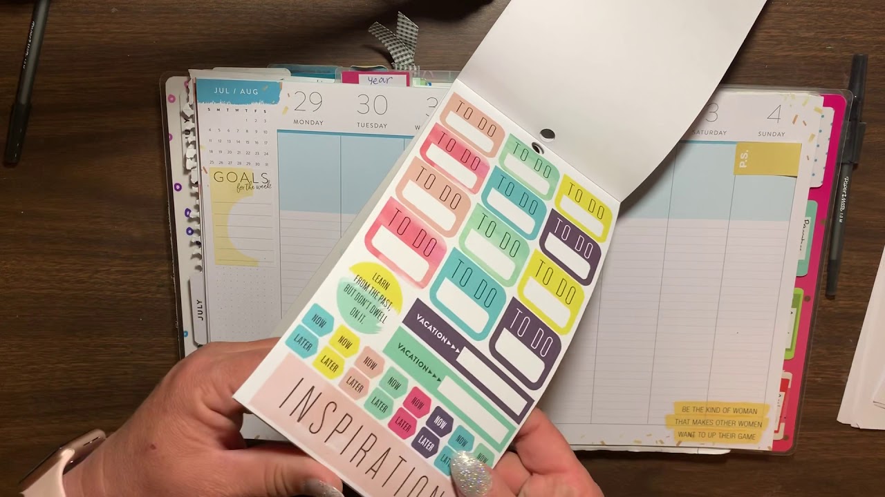 Empowering women lined vertical Happy Planner, work planner, plan with me! July 29- Aug 4 2019