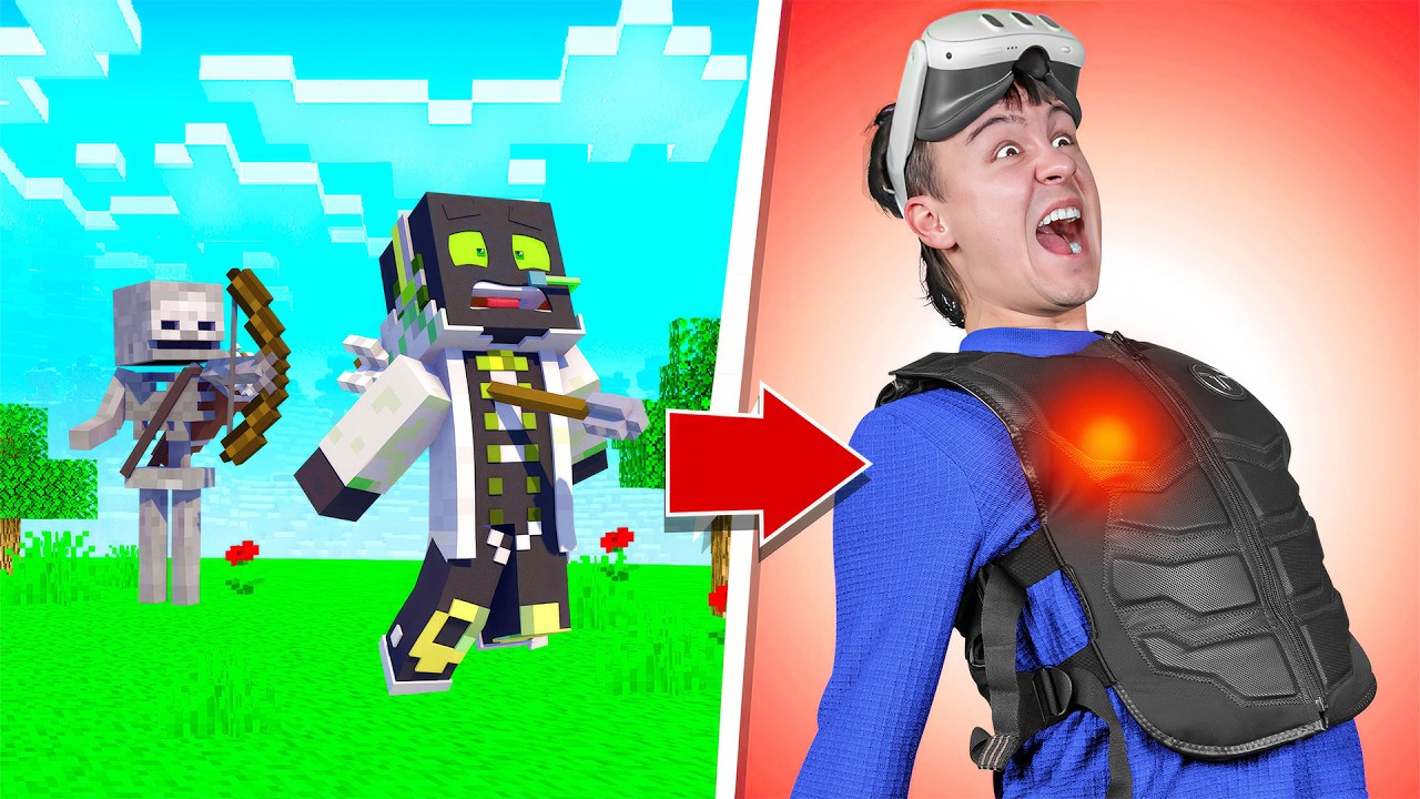 Minecraft VR ABER mit SCHADEN in REAL LIFE!!