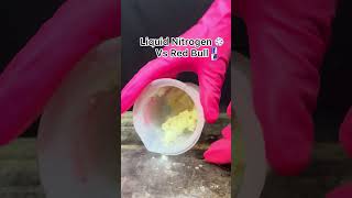 What Happened If Red Bull Mix in Liquid Nitrogen ❄️ #liquidnitrogen #ytshorts #usa #experiment