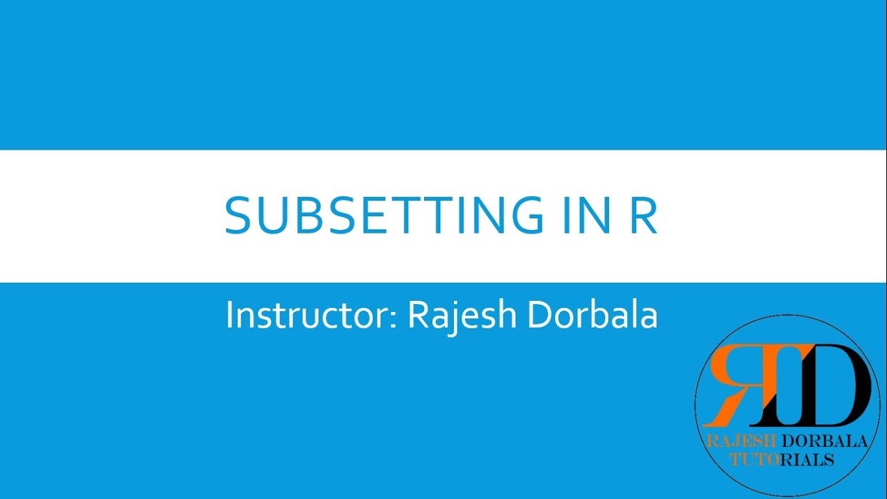 Data Subsetting in R - YouTube