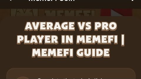 Average VS Pro Player In MemeFi | MemeFi guide