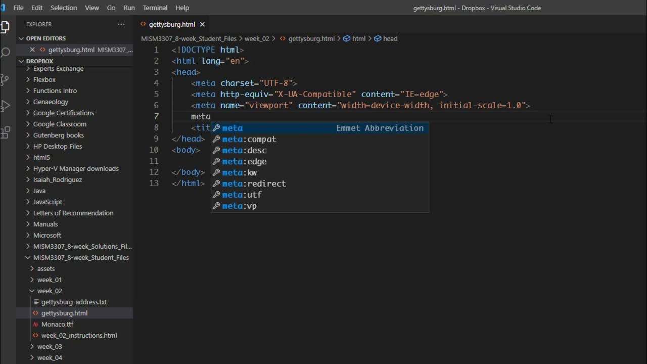 Create new HTML files in Visual Studio Code - YouTube