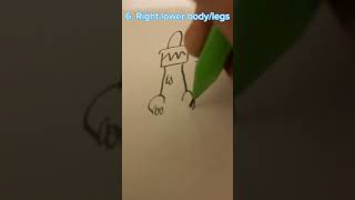 How to draw a Dinosaur shorts art drawing tutorial fyp