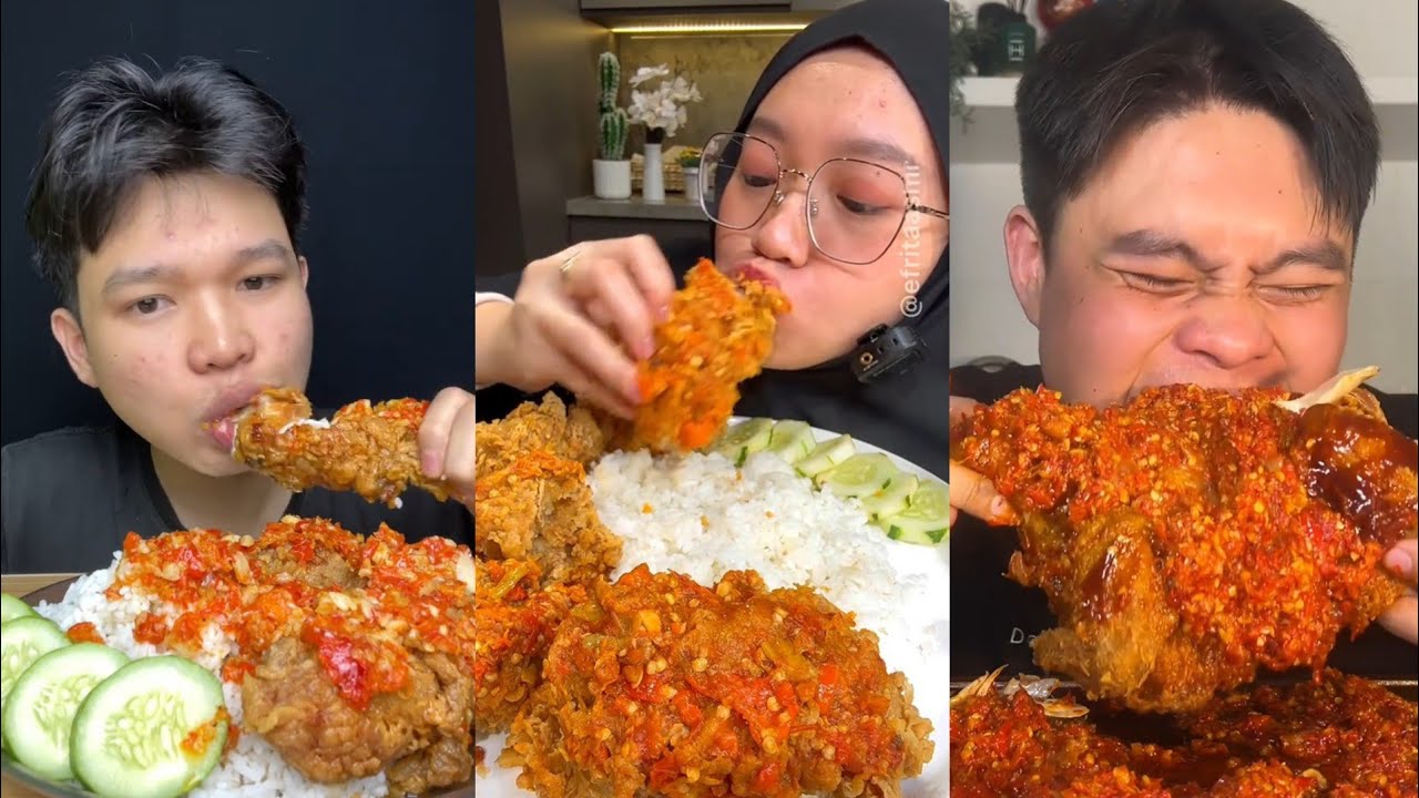 KUMPULAN VIDEO TIKTOK MUKBANG AYAM GEPREK#masukberanda #harusberanda #mukbang #ayamgeprek #viral