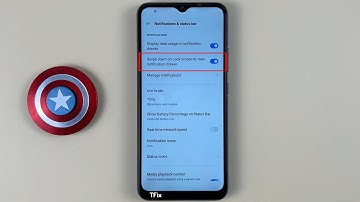 How to enable/disable Swipe down on Lock screen to see notification drawer on Realme C15 Android 11