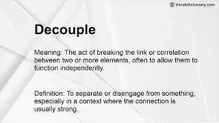 Decouple Meaning