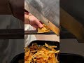 Golden sheets lifted, crisp harvest of flavor revealed