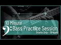 10 Minute Bass Groove Practice Session - Drums Only 104bpm
