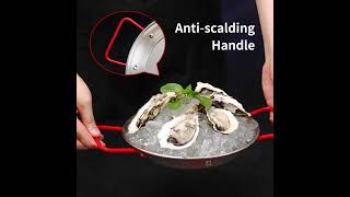 Stainless steel paella pans are designed with double handles, convenient for transport hot foods