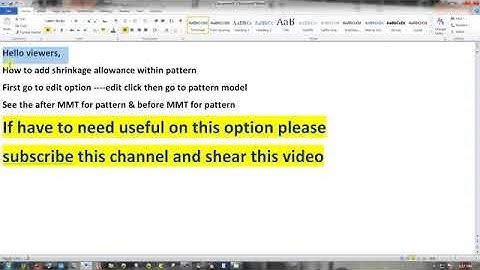 How to add shrinkage allowance in finish pattern for lectra