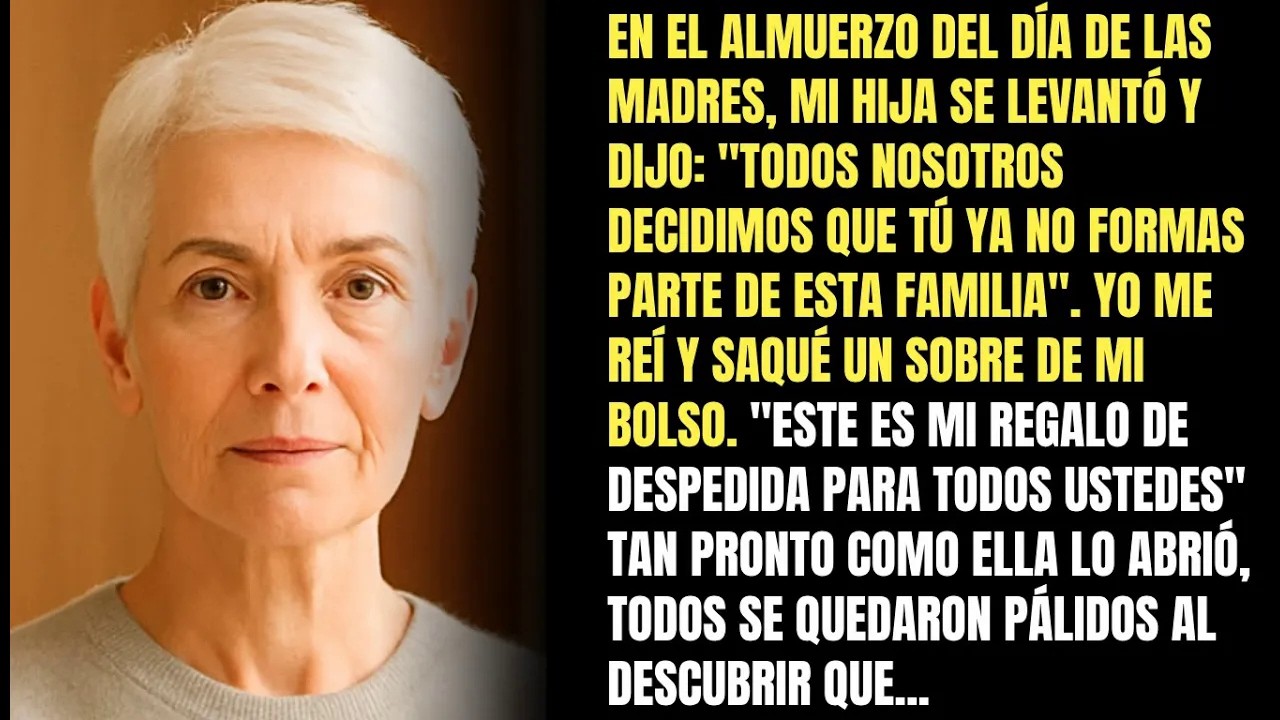 En El Día De Las Madres, Mi Familia Me Rechazó  Yo Les Entregué Un Sobre Que Los Hizo Palidecer