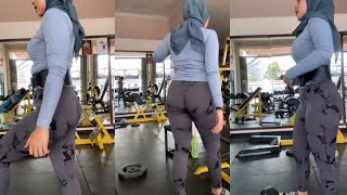 Hijab Style Gym Try On Leggings Women's Sports Hoodie Stracy Material