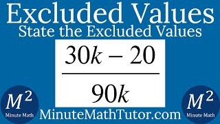 State the excluded values for (30k-20)/90k