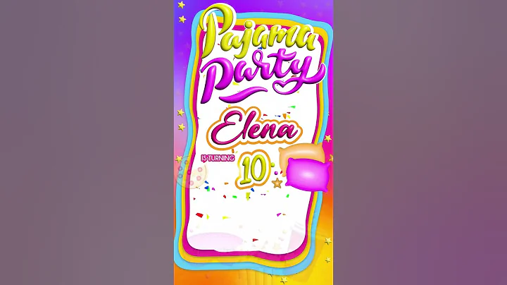 Slumber Party, pajama party, animated video invitation, Sleepover Party Invite