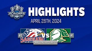 OHL Playoff Highlights: Saginaw Spirit @ London Nights - Game 1 - April 26th, 2024