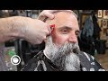 Massive Beard Trim with Great Haircut for Thin Hair | The Dapper Den Barbershop