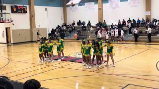 SMS Girls Cheer Halftime at Cedar Grove