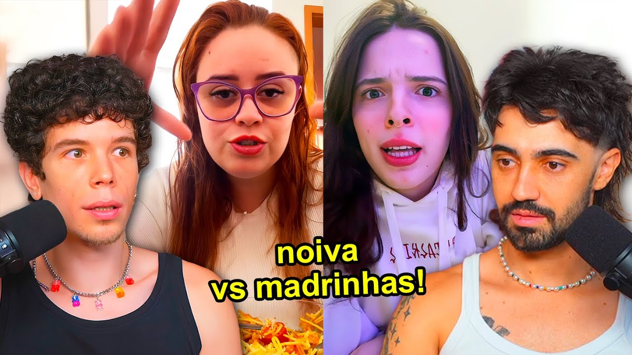 noiva lisa briga com madrinhas por 70 reais