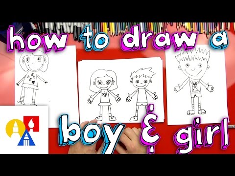 Video: How To Draw A Girl And A Boy