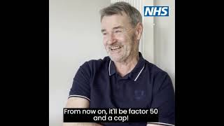 Neville is urging people to stay safe in the sun and protect themselves from skin cancer.
