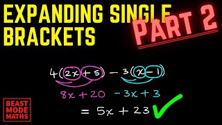 Expanding Single Brackets (and simplifying) - Part 2