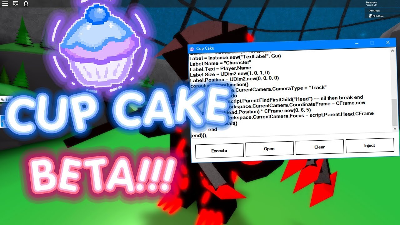 New Cup Cake Beta Lua Script Executor Op Fe Admin Gui Titan More Working - titans fe e gui roblox
